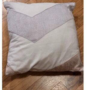 Westpoint Home Silver Chevron Textured Cotton Throw‎ Pillow Cover Cream 16x16